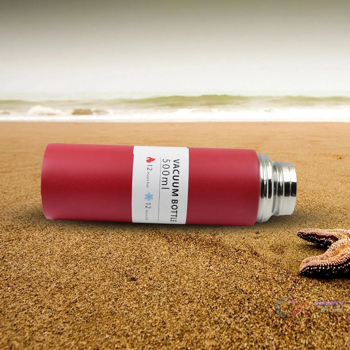 Stainless Steel Vacuum Insulated Water Bottle With Coffee / Tea Mug (500 ML) - infinityexculsivestore.com