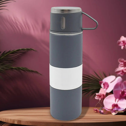 Stainless Steel Vacuum Insulated Water Bottle With Coffee / Tea Mug (500 ML) - infinityexculsivestore.com