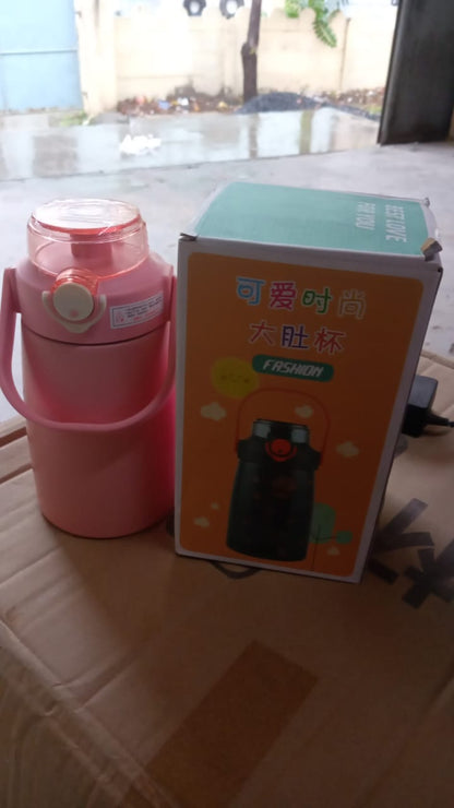 Stainless Steel Vacuum Insulated Water Bottle with Handle & Sticker (700 ML) - infinityexculsivestore.com