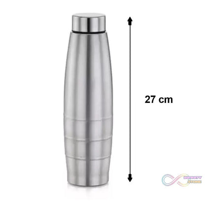 Stainless steel water bottle, 1000 ml with a classic design.