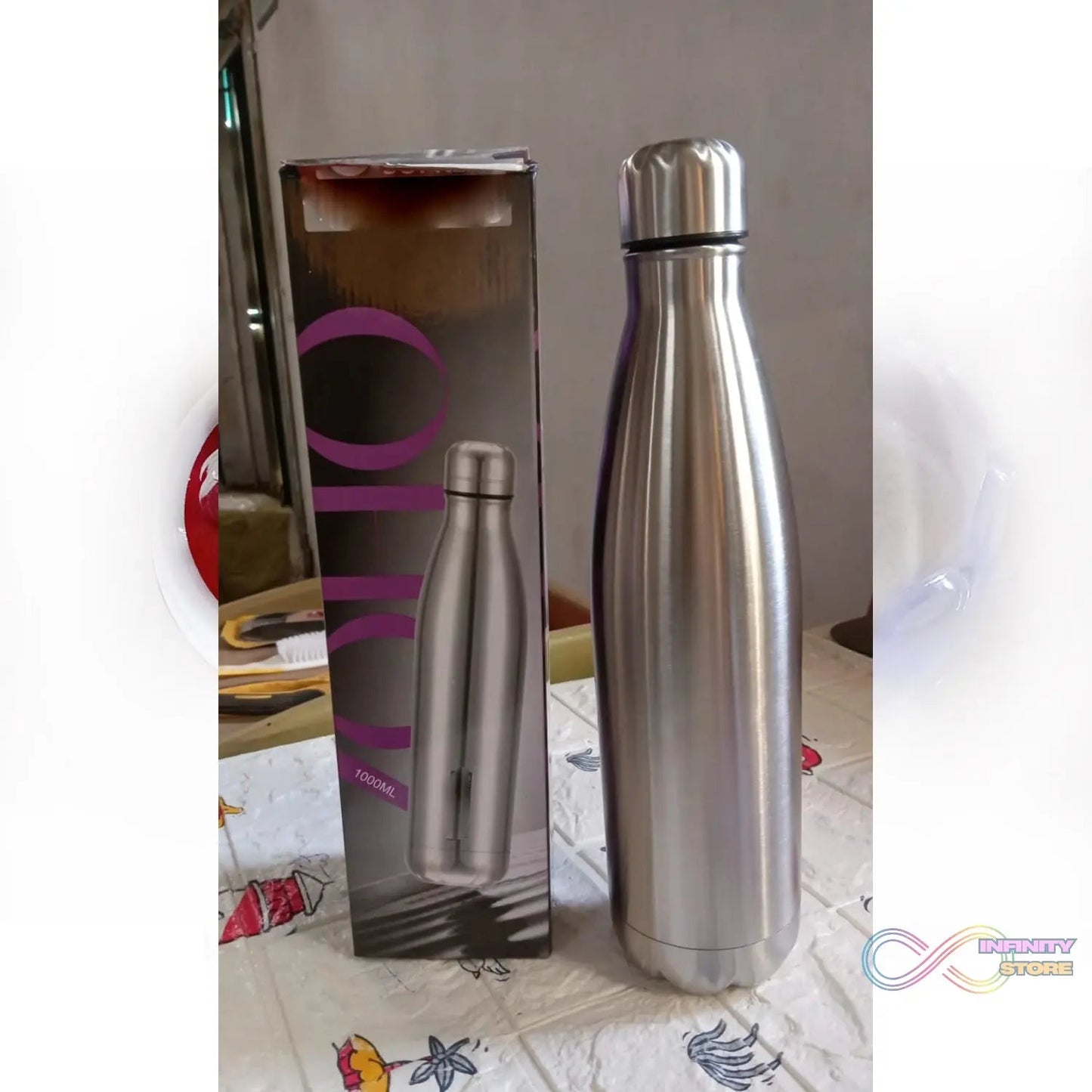 Stainless Steel Water Bottle, Fridge Water Bottle (1000 ml) - infinityexculsivestore.com