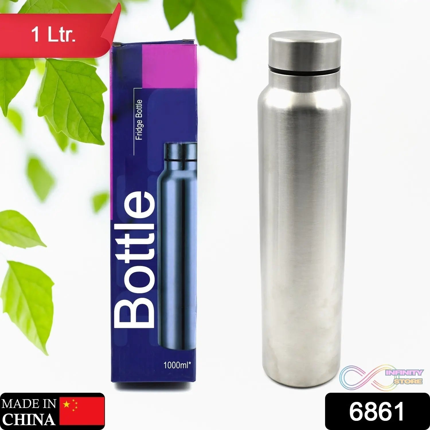 Stainless Steel Water Bottle, Fridge Water Bottle office / Gym / School 1000Ml - infinityexculsivestore.com