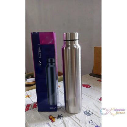 Stainless Steel Water Bottle, Fridge Water Bottle office / Gym / School 1000Ml - infinityexculsivestore.com
