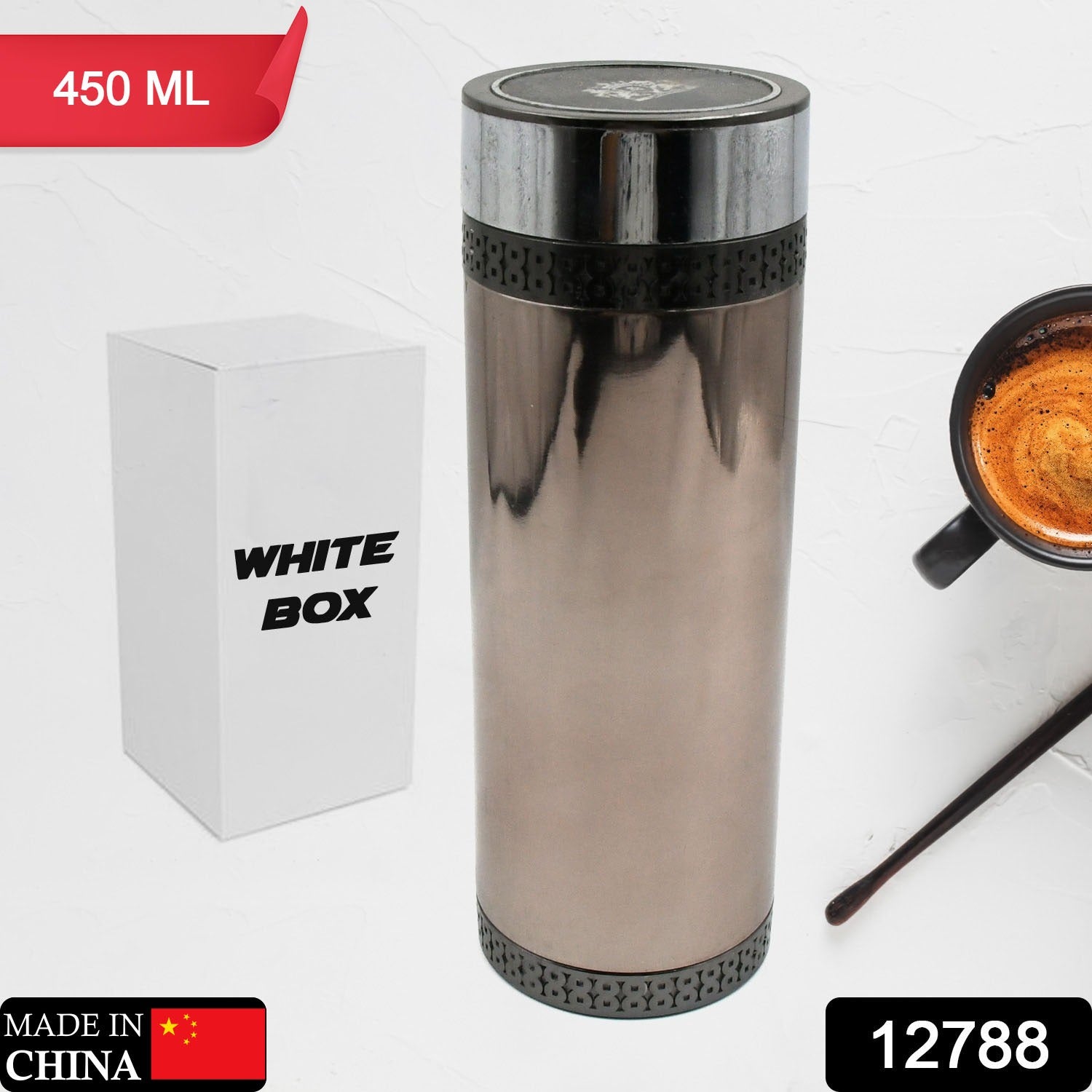 Stainless Steel Water Bottle Leak Proof, Rust Proof, Hot & Cold Drinks, Gym Sipper BPA Free Food Grade Quality, Steel fridge Bottle For office / Gym / School (450 ML) - infinityexculsivestore.com