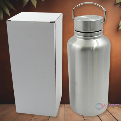 Stainless Steel Water Bottle with Handle (Large): Leak Proof, Hot & Cold, Gym - infinityexculsivestore.com