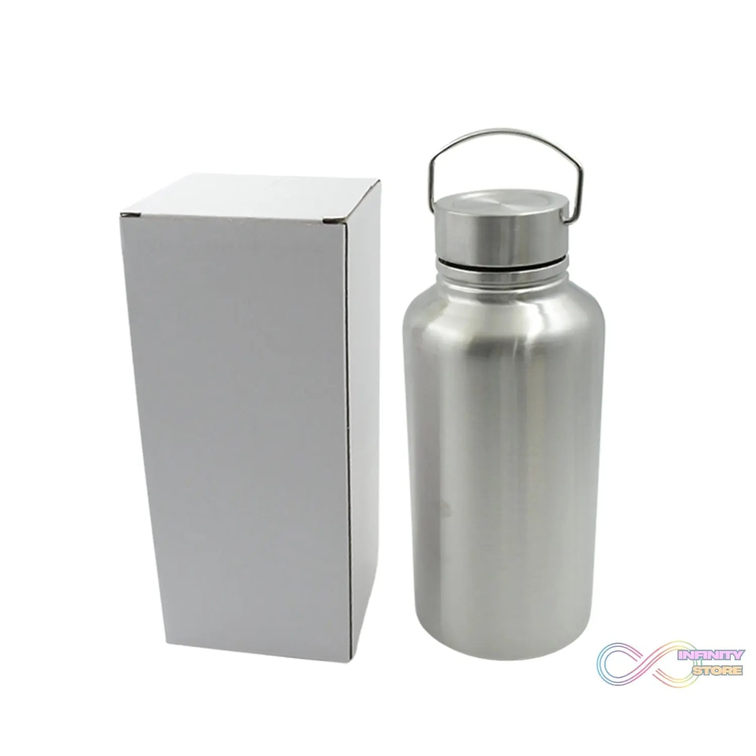 Stainless Steel Water Bottle with Handle (Large): Leak Proof, Hot & Cold, Gym - infinityexculsivestore.com
