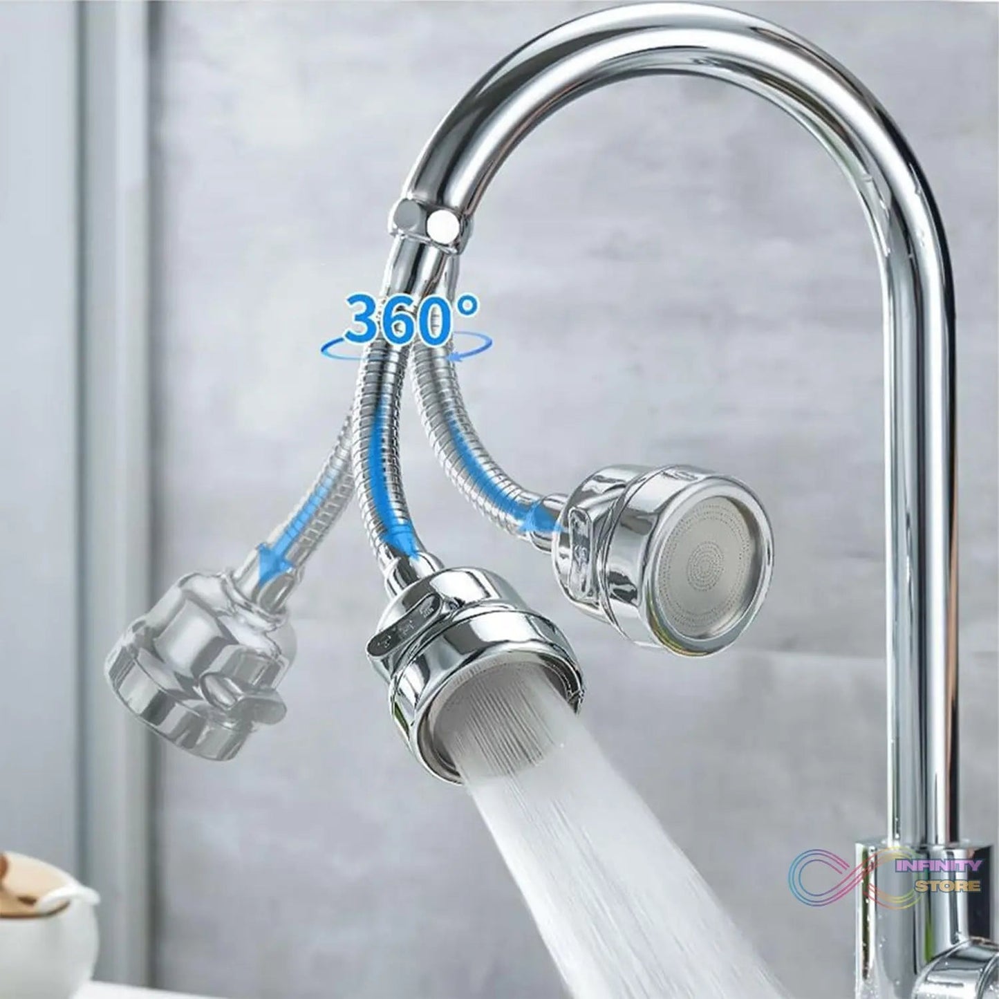 Stainless Steel Water Faucet Sprayer Head (1 Pc / 7 Inch) - infinityexculsivestore.com
