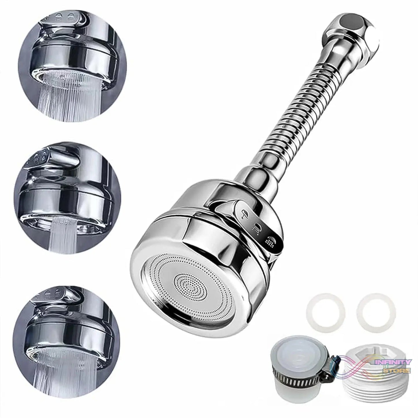 Stainless Steel Water Faucet Sprayer Head (1 Pc / 7 Inch) - infinityexculsivestore.com