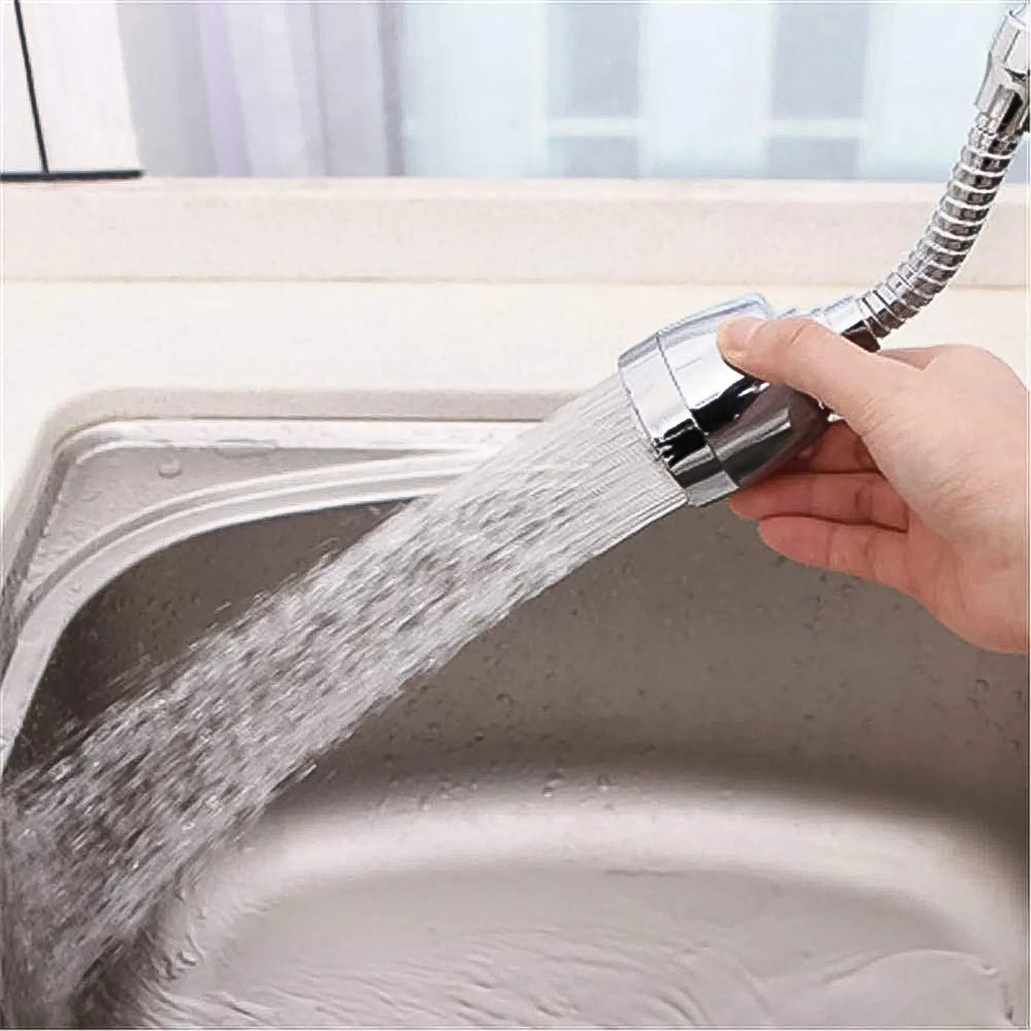 Stainless Steel Water Faucet Sprayer Head (1 Pc / 7 Inch) - infinityexculsivestore.com