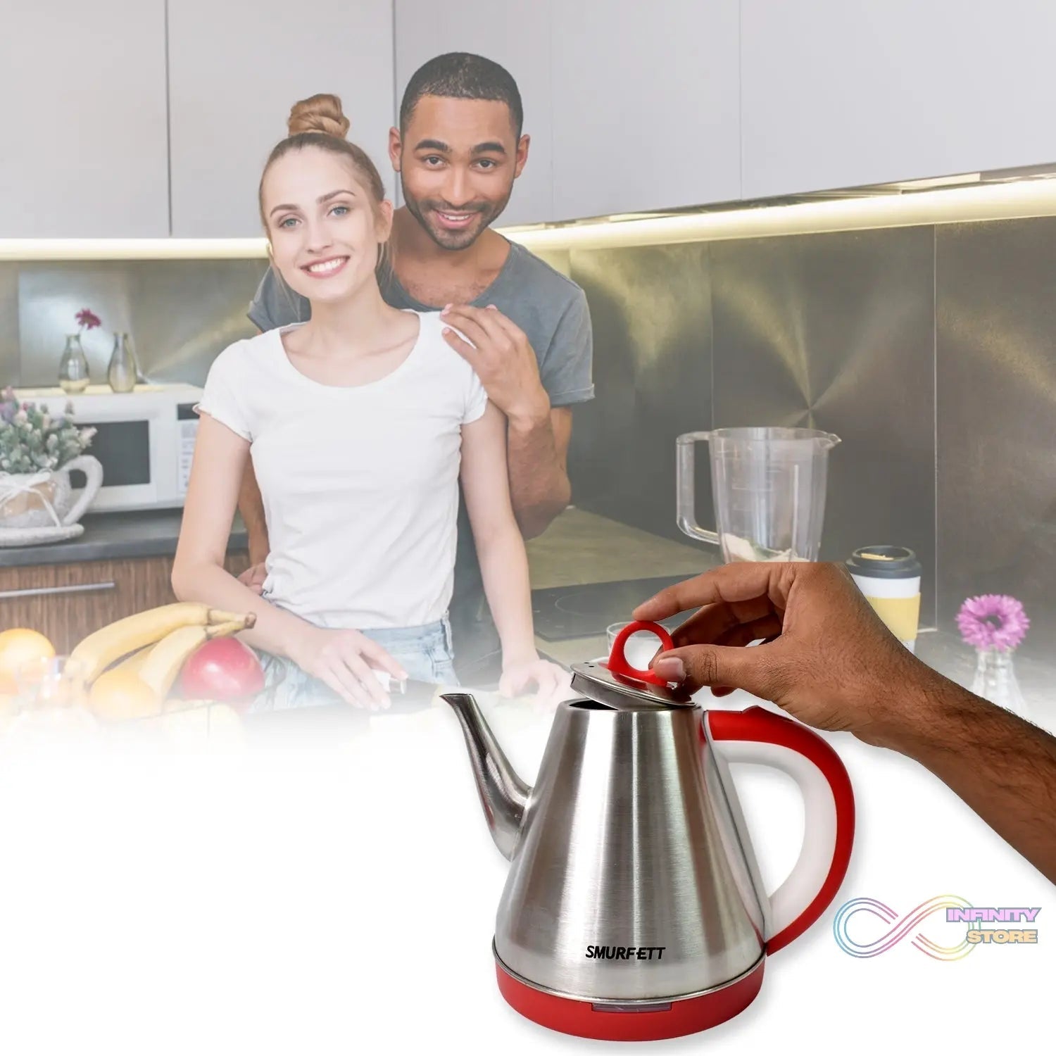 Stainless steel large capacity electric kettle (1500W / 1.5 Ltr.) - infinityexculsivestore.com