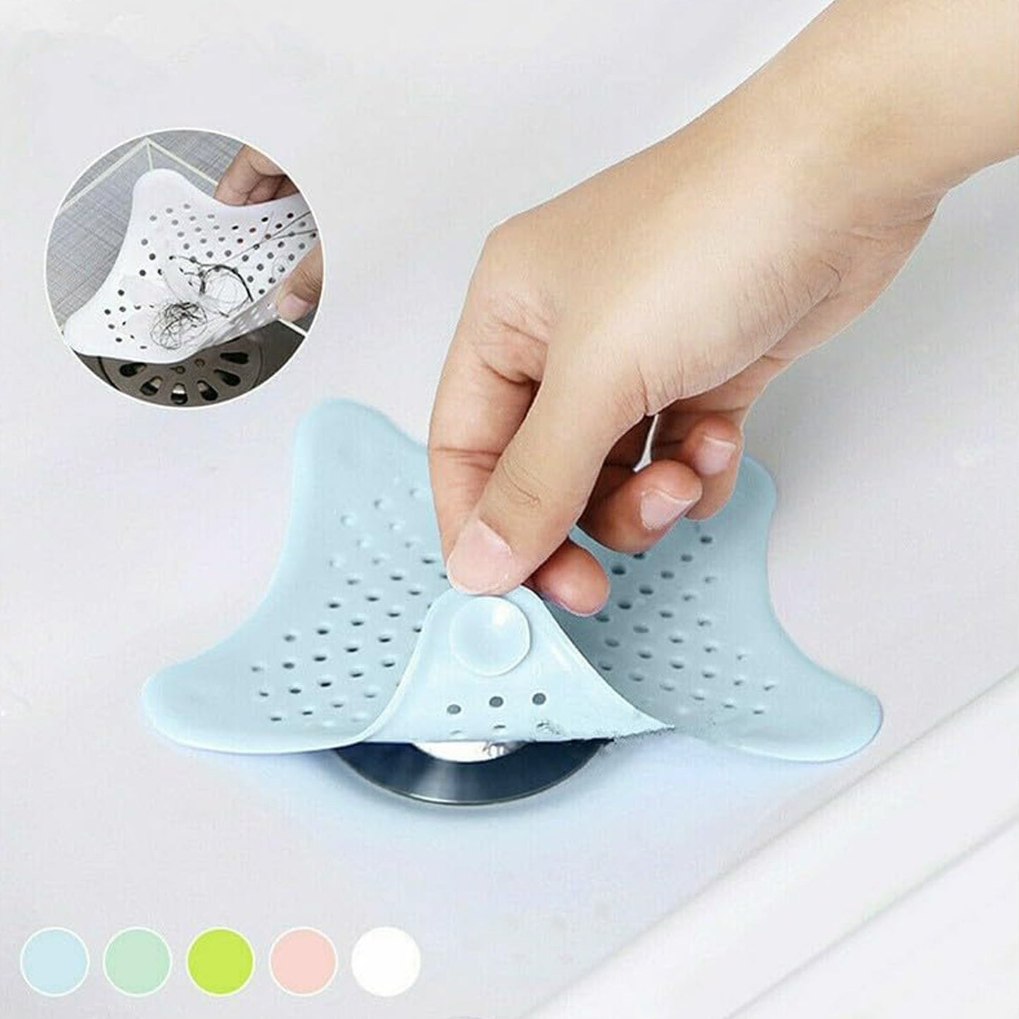 Star Drain Strainer: Catches Hair & Prevents Clogs (Kitchen/Bath) - infinityexculsivestore.com