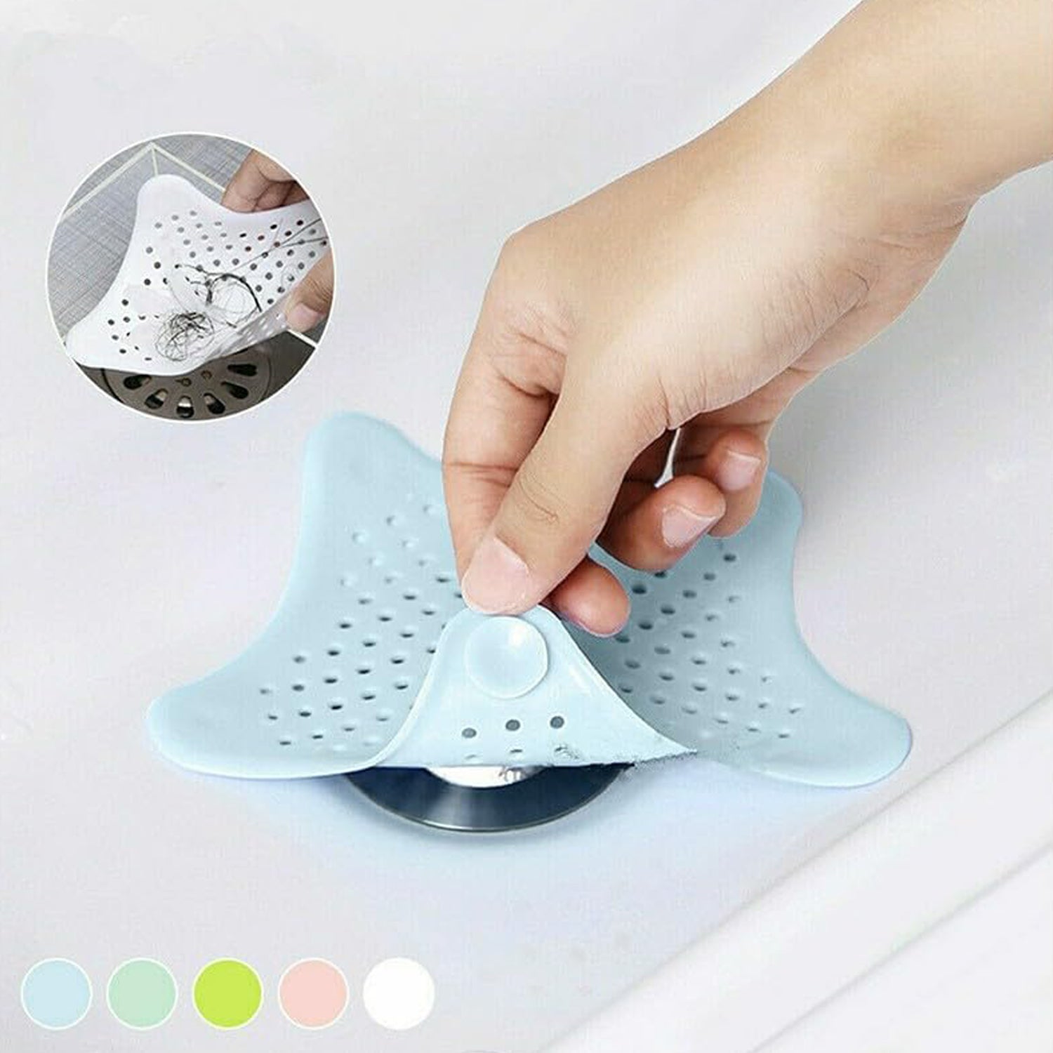 Star Drain Strainer: Catches Hair & Prevents Clogs (Kitchen/Bath) - infinityexculsivestore.com