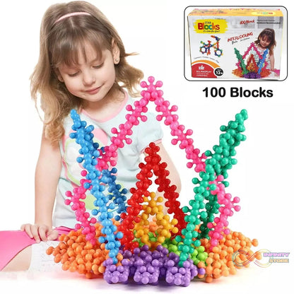 Star Shaped, Star Block Interlocking Blocks Colorful Star Building Blocks (100 Pcs Set) - infinityexculsivestore.com