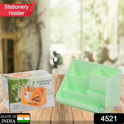 Stationary Holder Desk Organizer Space Saver Storage Stand Pen, Pencil Holder Multi Compartments Stationery Holder ( Color Box ) - infinityexculsivestore.com
