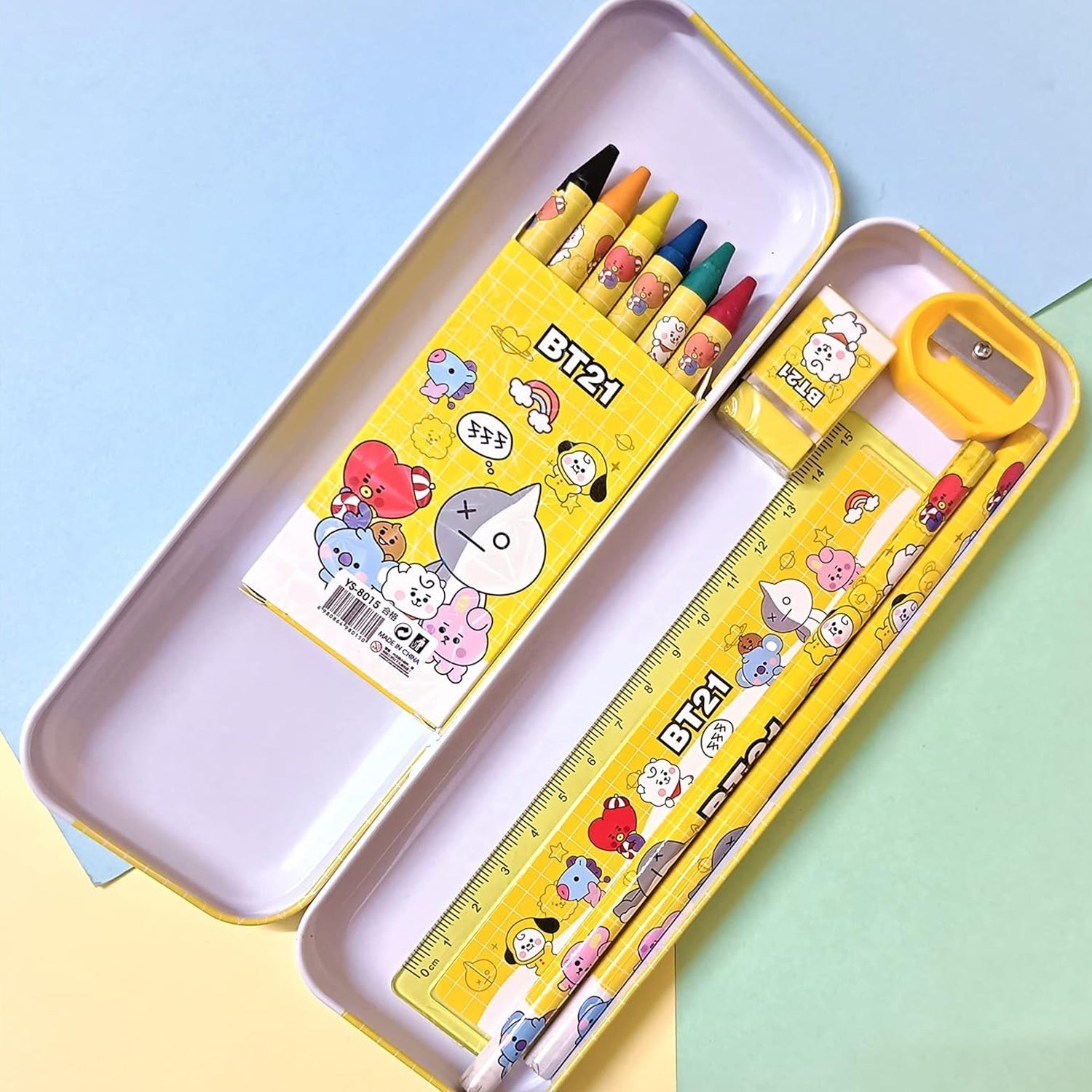 Stationery Kit for Kids - Stationery Set, Includes Metal Pencil Box, Sharpener, Pencil and Eraser Set, School Supply Set, Birthday Return Gift for Kids, Boys, Girls (12 pc Set) - infinityexculsivestore.com