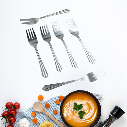 Steel Forks Set of 6 - Fork Set for Home and Kitchen Fork High Quality Premium Fork Set (6 Pc Set ) - infinityexculsivestore.com