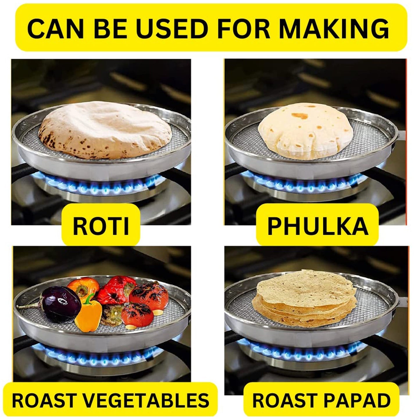 Steel Roaster Grill Jali For Tandoor & Chapati Roast Use ( 1 pc ) - infinityexculsivestore.com