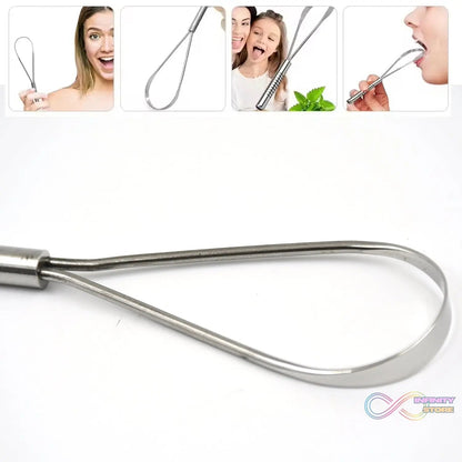 Steel Tongue Cleaner, Tongue Scraper (1 Pc) - infinityexculsivestore.com