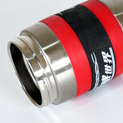Steel Travel Mug / Tumbler / Cup, Double Walled With Rubber Grip 400ml. - infinityexculsivestore.com