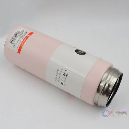 Steel Water Bottle With Glass Lid (350 ML) - infinityexculsivestore.com