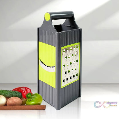 Steel and Plastic 4 in 1 Vegetable & Fruit Slicer Grater / Slicer (1 Pc) - infinityexculsivestore.com