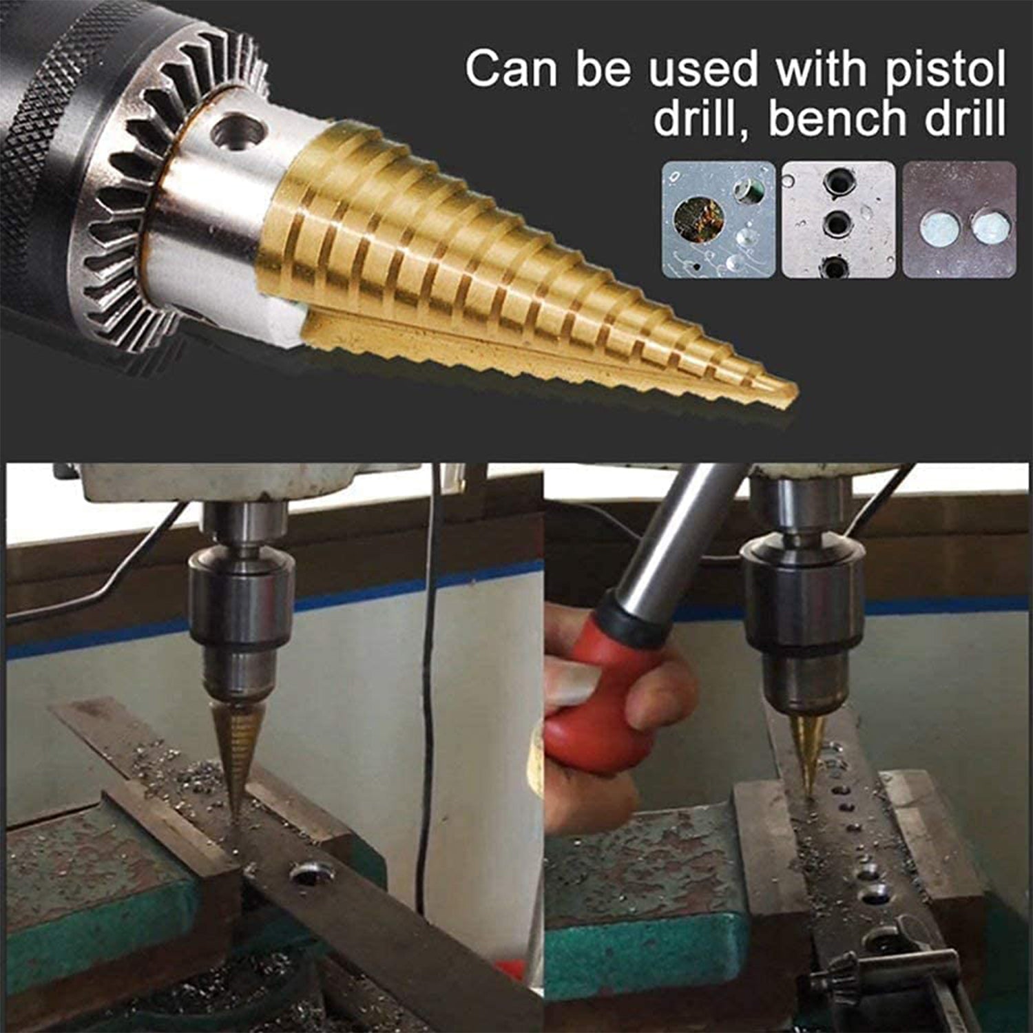 Step Drill Bit for Metal, High - Speed Steel Step Drill Bit (1 pc / 4 - 12 MM) - infinityexculsivestore.com