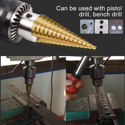 Step Drill Bit for Metal, High - Speed Steel Step Drill Bit (1 pc / 4 - 12 MM) - infinityexculsivestore.com
