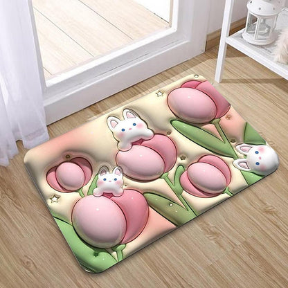 Stone Bath Mat Non Slip Anti Mould 3D Absorbent Bath Mats for Bathroom Stone Bath Mat Quick Dry Shower Mat (60X39CM) - infinityexculsivestore.com