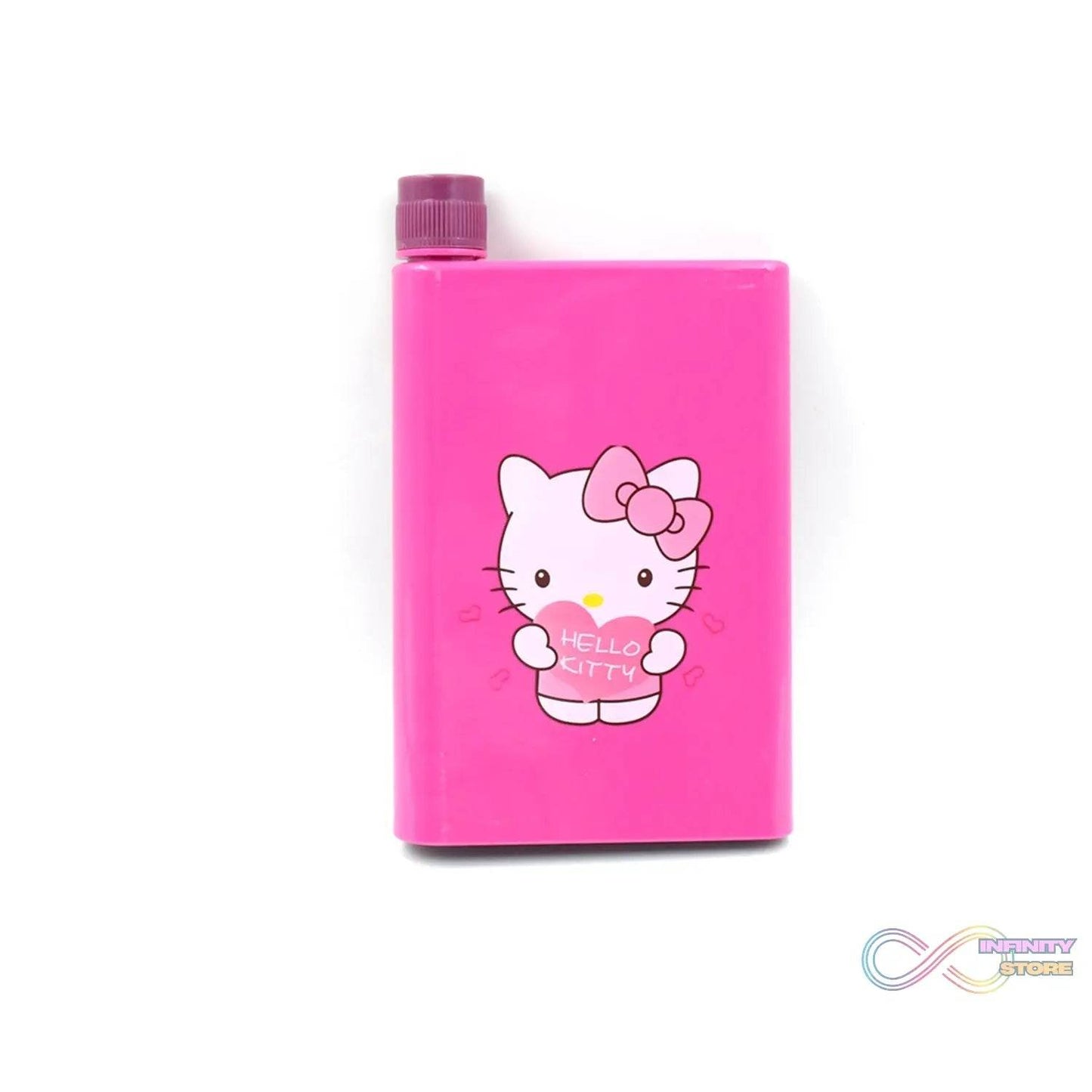 Kitchen Storage A5 size Flat Portable NoteBook Shape Water Bottle With a Cartoon Character Design-Hello Kitty - For School Outdoors and Sports Return Gift/Birthday Gift (1 Pc 420ML) - infinityexculsivestore.com