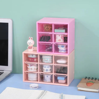 Storage Box 9 Grids Multi - purpose Durable Desktop Drawer Organizer for Pencils Storage Holder Hanging Hole Design for Small Items - infinityexculsivestore.com