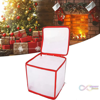 Storage Box Transparent PVC Zipper Sealed Lasting Sock Organizer with Compartment (30×30 CM / Inside Cardboard sheet) - infinityexculsivestore.com