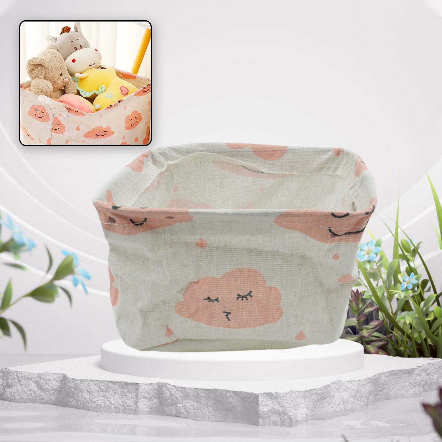 Small Foldable Storage Boxes Cubes Container Organizer Baskets Fabric Drawers Bedroom, Closet, Toys, Thick Cloth Shimmer, Home Decor Organizers Bag for Adult Makeup, Baby Toys liners, Books - infinityexculsivestore.com