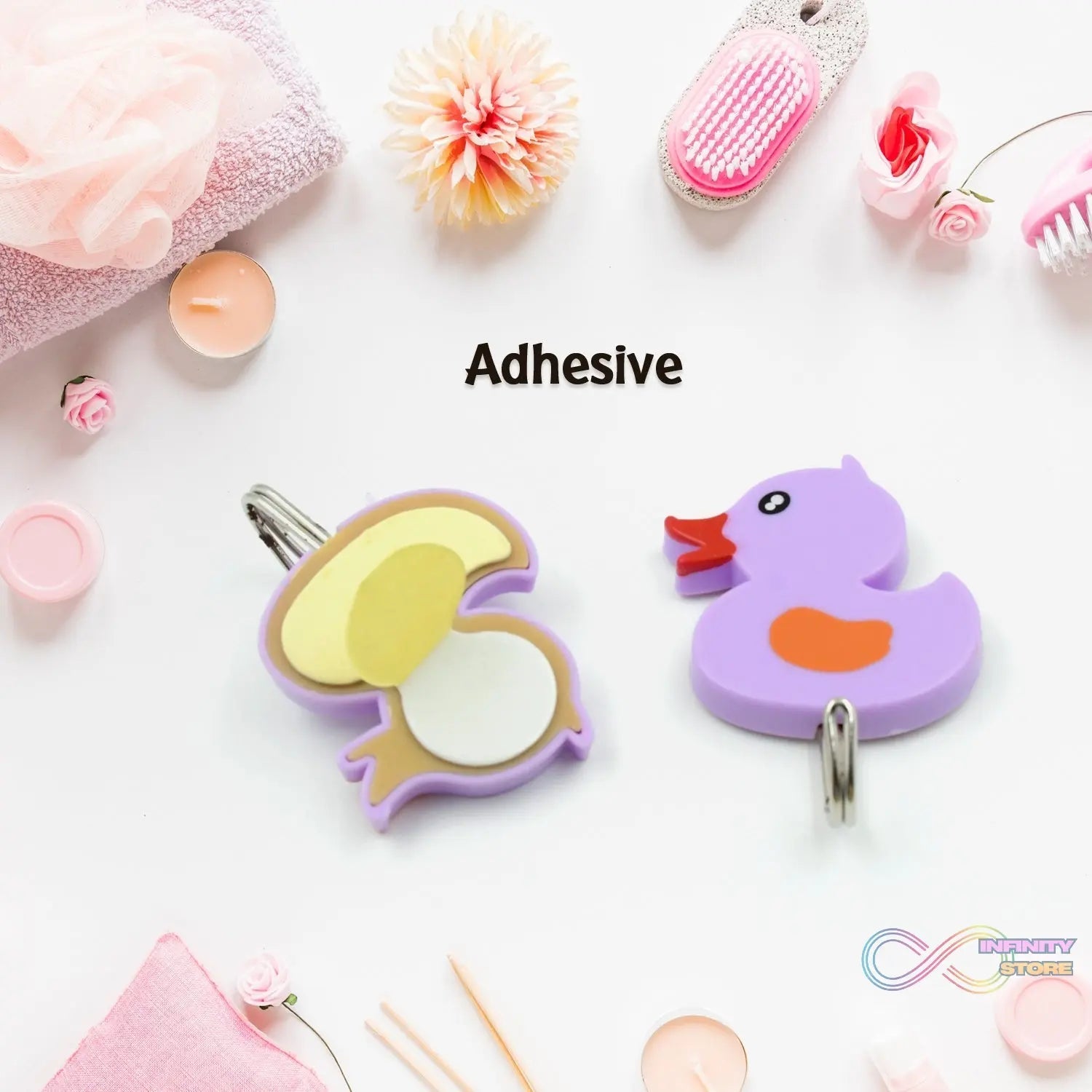 Strong Self - Adhesive Hooks (2 Pc): Heavy Duty, Waterproof, All - Purpose - infinityexculsivestore.com