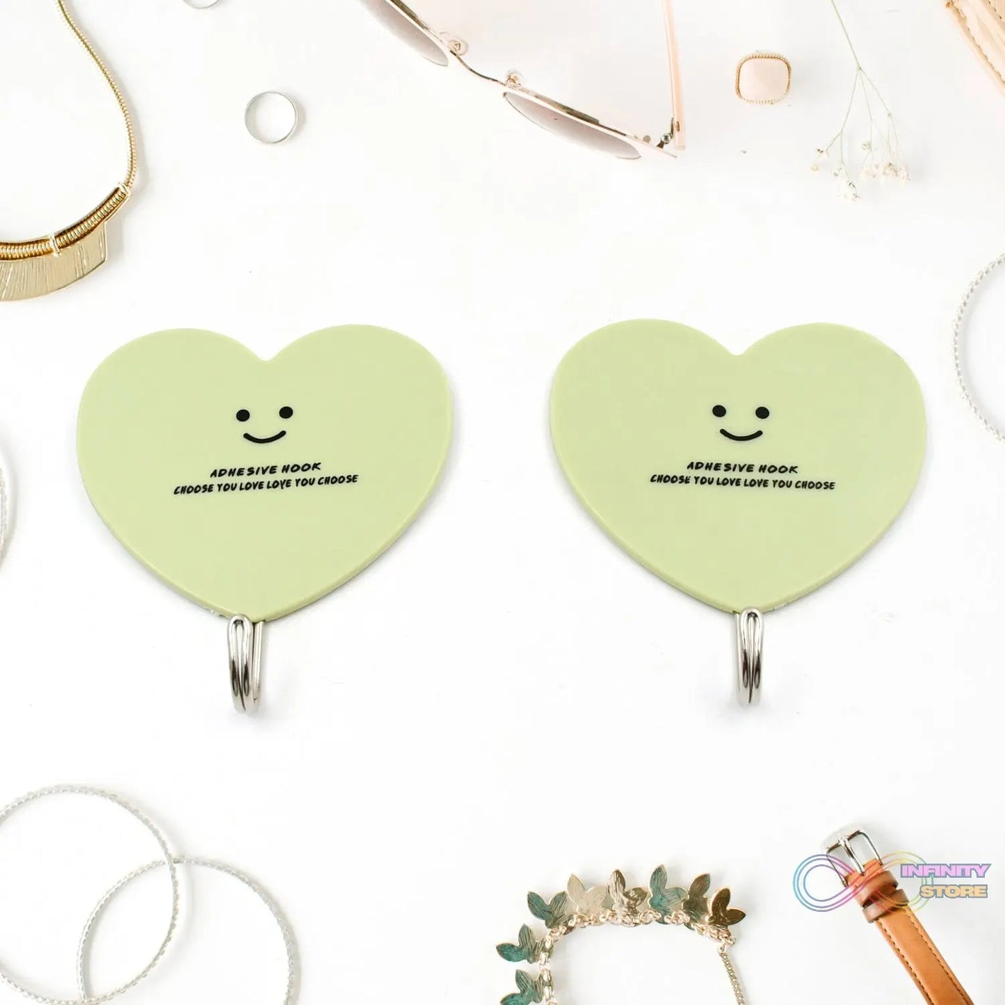 Strong Self - Adhesive Hooks (2 Pc): Heavy Duty, Waterproof, All - Purpose - infinityexculsivestore.com