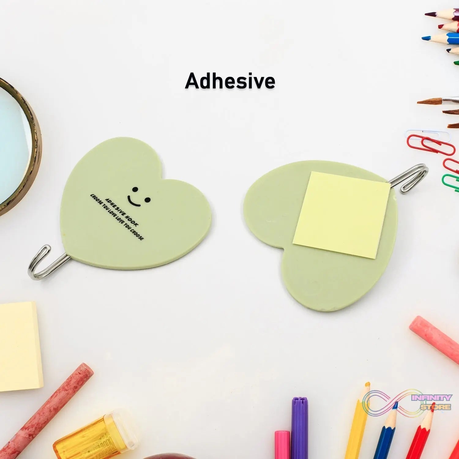 Strong Self - Adhesive Hooks (2 Pc): Heavy Duty, Waterproof, All - Purpose - infinityexculsivestore.com