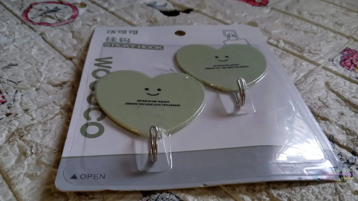Strong Self - Adhesive Hooks (2 Pc): Heavy Duty, Waterproof, All - Purpose - infinityexculsivestore.com