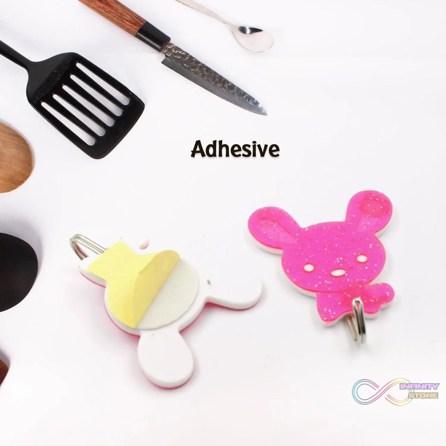 Strong Self - Adhesive Hooks (2 Pc): Heavy Duty, Waterproof, All - Purpose - infinityexculsivestore.com