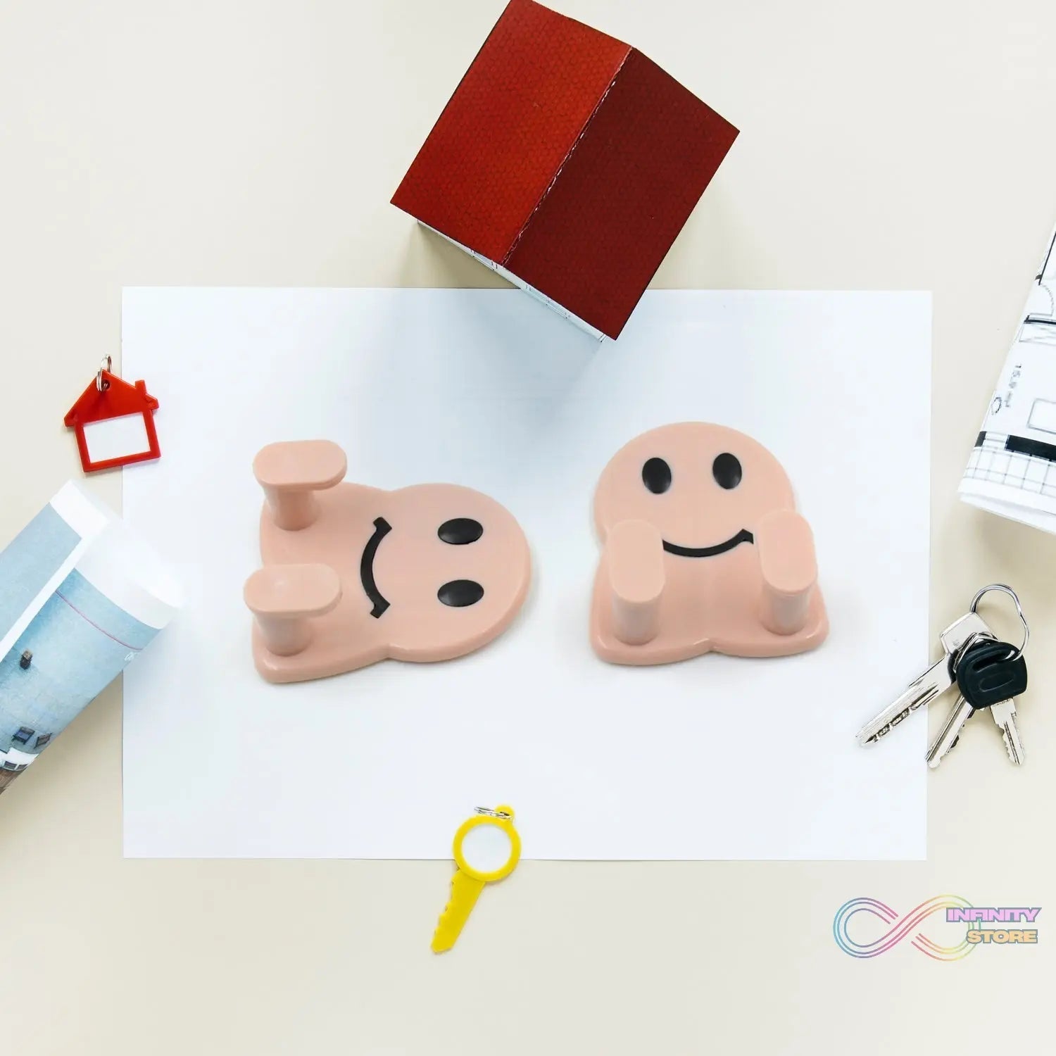 Strong Self - Adhesive Hooks (2 Pc): Heavy Duty, Waterproof, All - Purpose - infinityexculsivestore.com