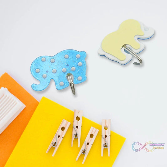 Strong Self - Adhesive Hooks (2 Pc): Heavy Duty, Waterproof, Multipurpose - infinityexculsivestore.com