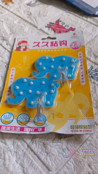 Strong Self - Adhesive Hooks (2 Pc): Heavy Duty, Waterproof, Multipurpose - infinityexculsivestore.com