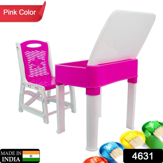 Study Table And Chair Set For Boys And Girls With Small Box Space For Plastic High Quality Study Table (Pink) - infinityexculsivestore.com