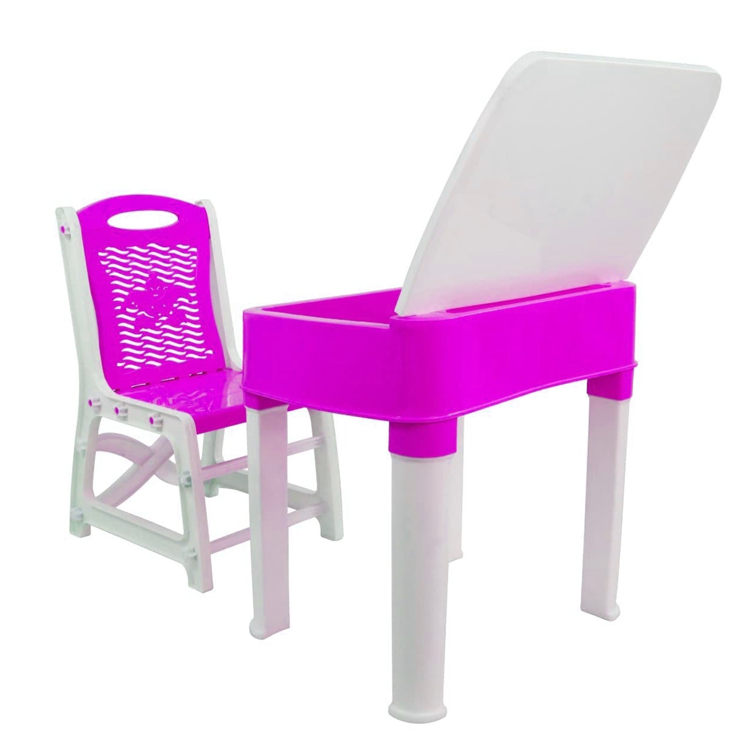 Study Table And Chair Set For Boys And Girls With Small Box Space For Plastic High Quality Study Table (Pink) - infinityexculsivestore.com