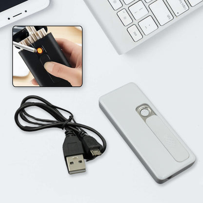 Stylish Electric USB Lighter for Men & Women (Rechargeable, Windproof) - infinityexculsivestore.com