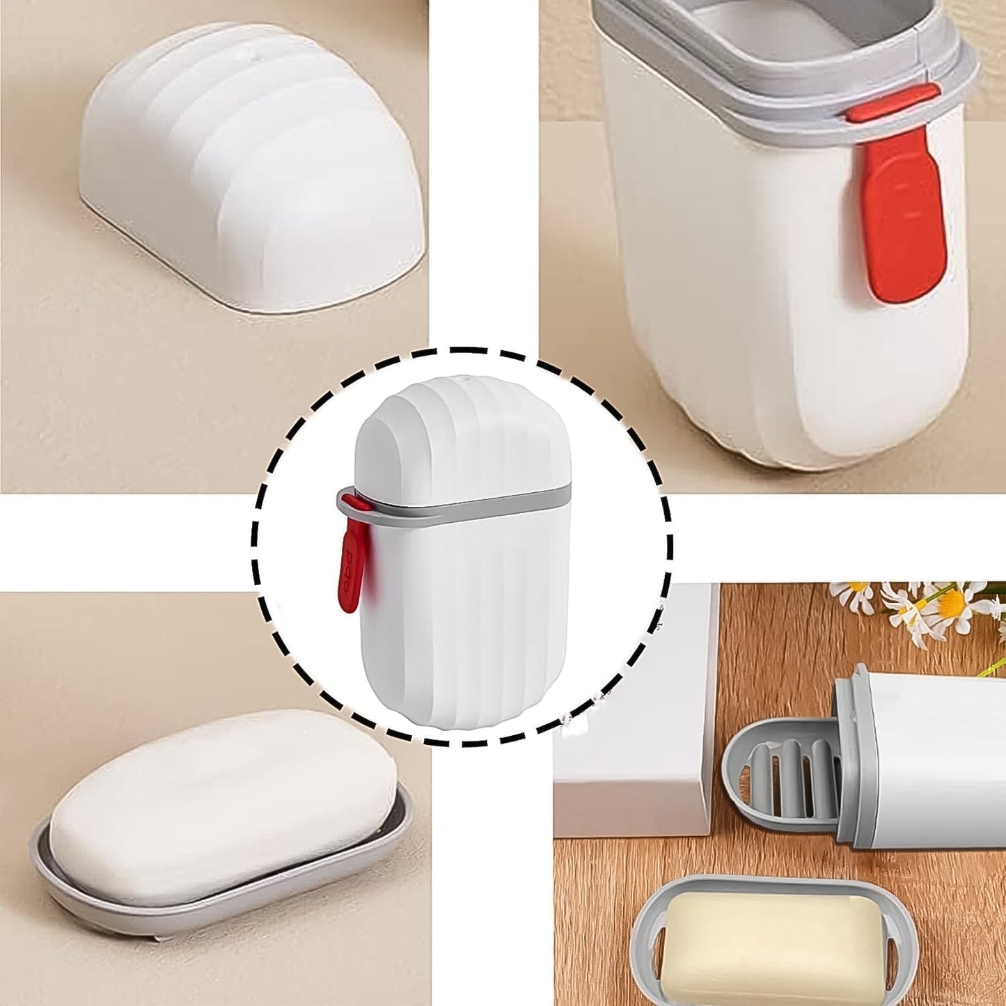 Stylish and Practical Soap Holder for Travel  Soap Box With Secure Seal and Non Leak Design Stylish Soap Box for Home, Bathroom, Hiking, Travel, Camping Capsule Soap Box (1 Pc) - infinityexculsivestore.com