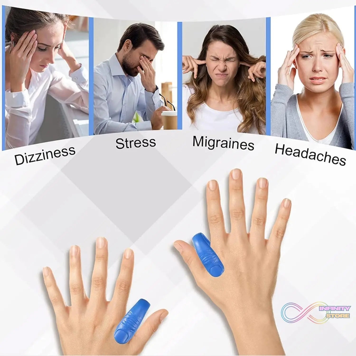 Sugar Control Acupressure Hand Pressure Point Clip Migraine Relief Clip with Magnets (1 Pc) - infinityexculsivestore.com