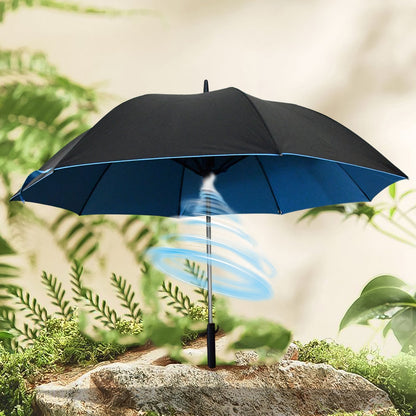 Sun Umbrella With Inside Fan & Power Bank Umbrellas For Summer (1 Pc) - infinityexculsivestore.com