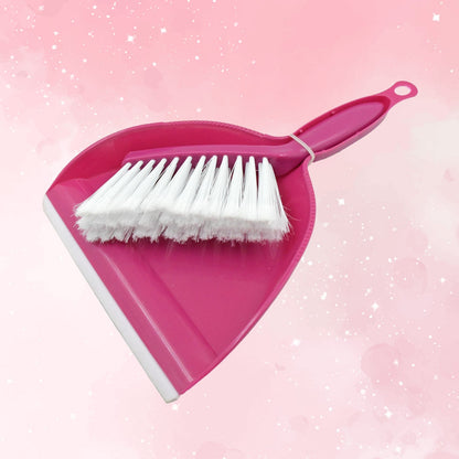 Mini Dustpan Supdi with Brush Broom Set for Multipurpose Cleaning, Cleaning Broom Brush and Dustpan | Sweep Set for All Surfaces, for Cleaning Tool for Desk, Car & Animal Waste etc (2 Pc Set) - infinityexculsivestore.com