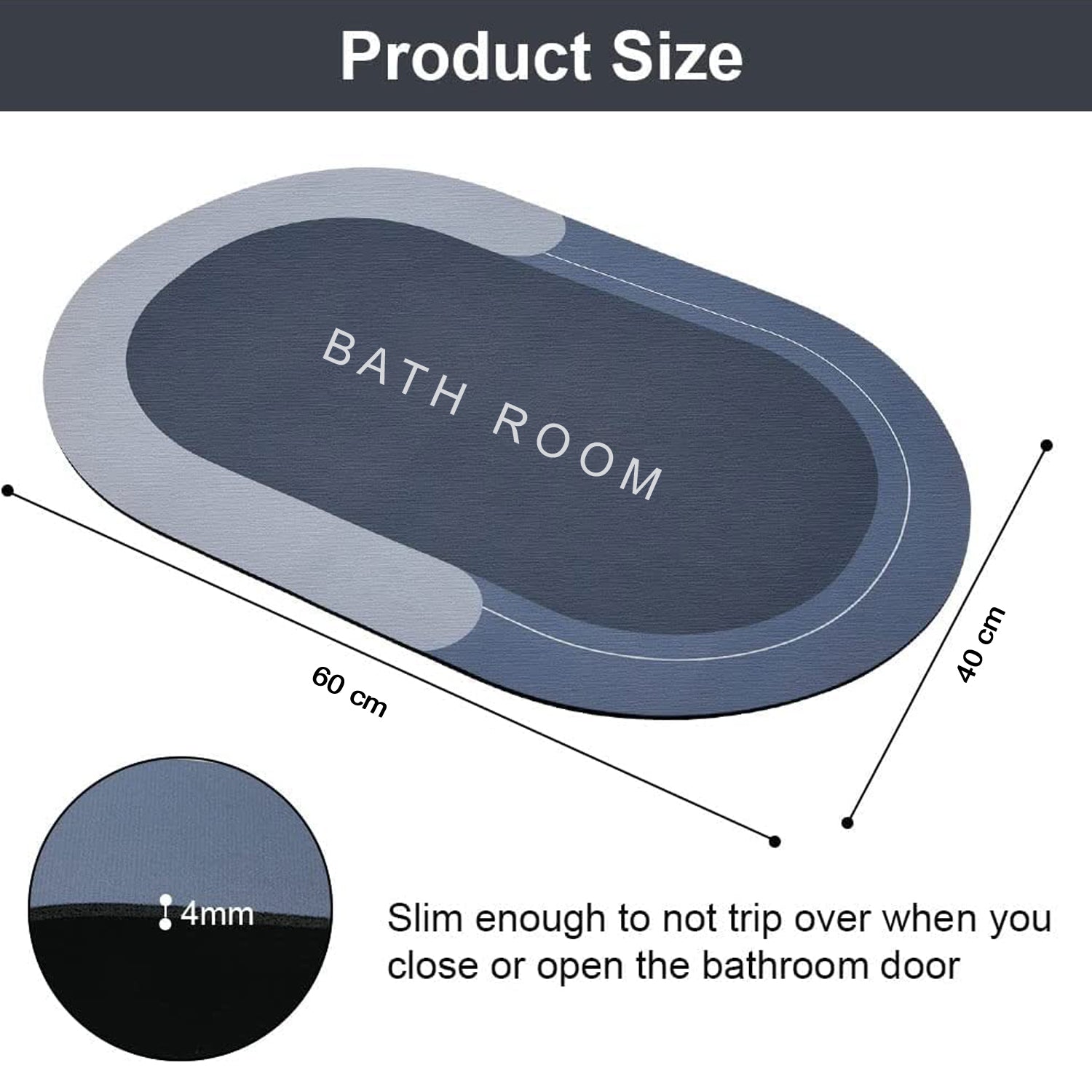 Super Absorbent Floor Mat, Bath Mat, Soft Carpet, Slip - Resistant Bathing Room Rug Floor Door Mat, Instant Drying Mat, Bathroom Rug, Absorbent Bath Mat - infinityexculsivestore.com
