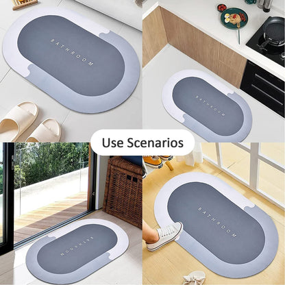Super Absorbent Floor Mat, Bath Mat, Soft Carpet, Slip - Resistant Bathing Room Rug Floor Door Mat, Instant Drying Mat, Bathroom Rug, Absorbent Bath Mat - infinityexculsivestore.com