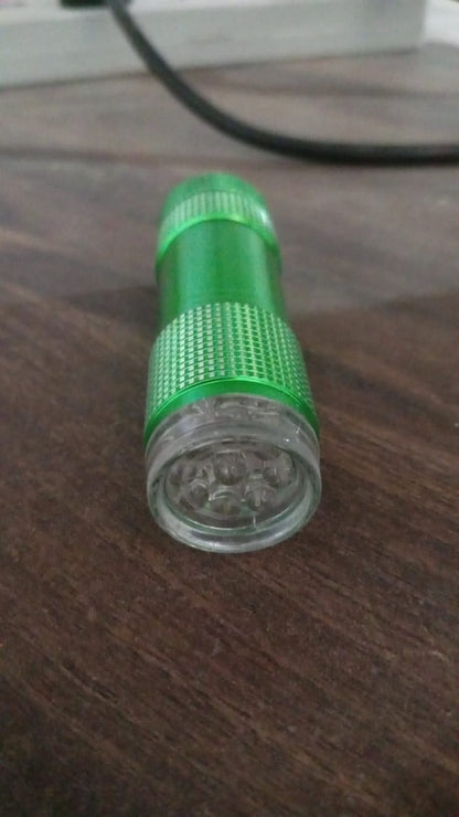 Super - Bright Mini 9 LED Bulb Pocket Torches - Small Torch Flashlight for Camping, Hiking, DIY, Travelling, Outdoors and More 3 Battery operated (Battery not included / 1 pc) - infinityexculsivestore.com